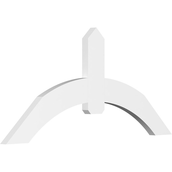 Ekena Millwork Archdale Architectural Grade PVC Gable Bracket, 60"W x 27 1/2"H x 2"D x 6"F, 11/12 Pitch GBP060X28X0206ARC00 - main